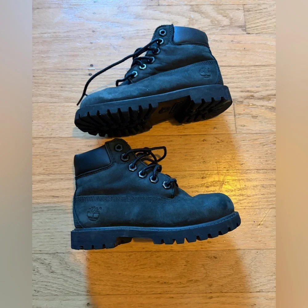 Toddler Timberland Nubuck waterproof black boots